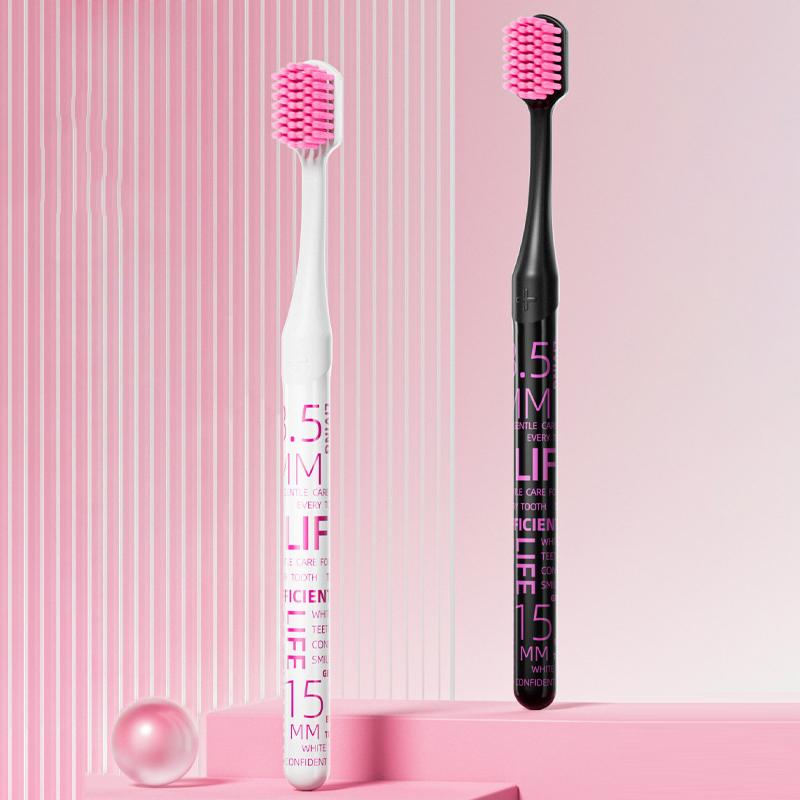 Dopamine Black Powder Toothbrush Soft Bristles High Value Korean Style Trendy Home Washing Wide Head Toothbrush