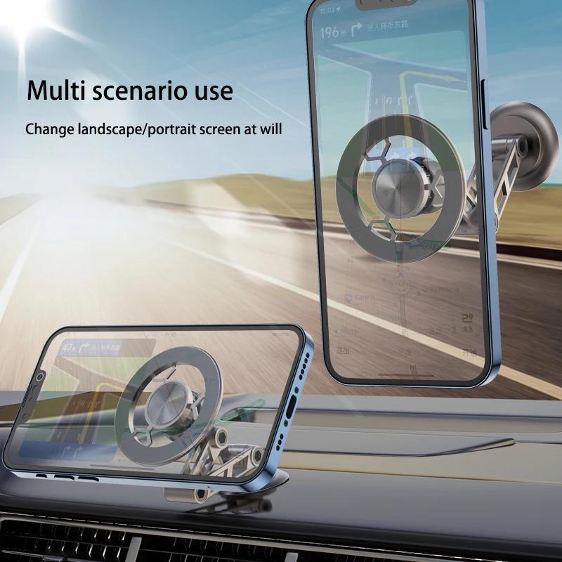 Universal 360° Rotation Magnetic Car Phone Holder Instrument desk support in Car For iPhone 17 16 15 14 13 12 Pro Max Samsung