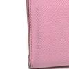 HERMES remix combine duo  Long Wallet Epsom Mauve Sylvestre x Lime pink/yellow