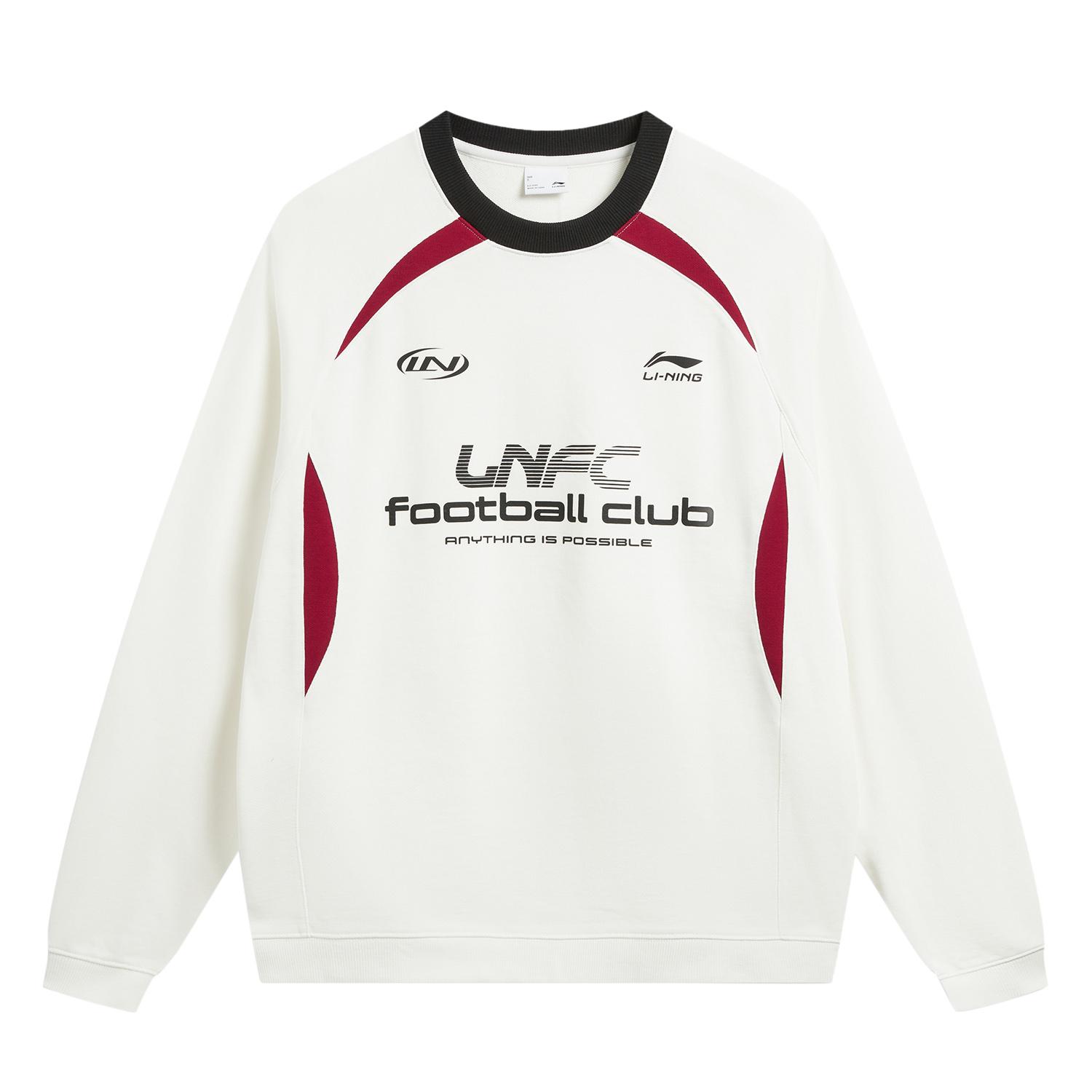 Толстовка унисекс Li Ning Sports Lifestyle Series свободного кроя с круглым вырезом и парными надписями AWDW355-2 XXL