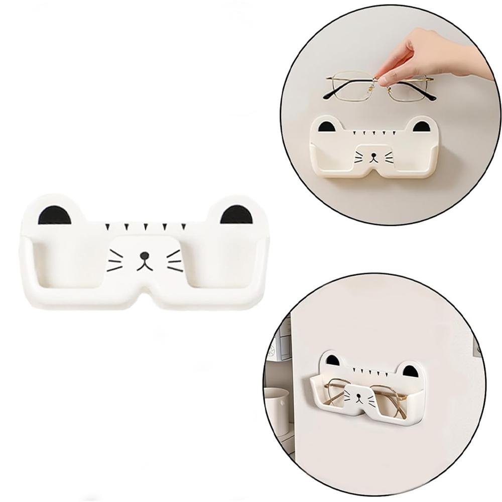 Cute Cat Sunglasses Display Stand, Decorative Rack, Eyeglass Display Cabinet, Sunglasses Storage Box,Punch-Free Portable Storage