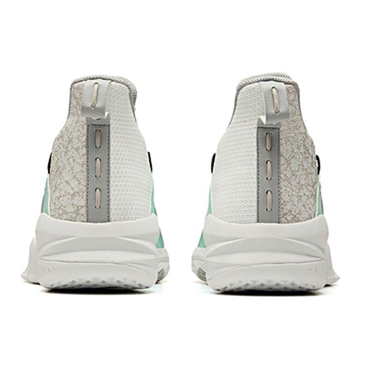 Anta Lattice Mid Basketball Shoes Men Sneakers Gray Green 912011186-5