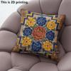 Bohemian Floral Tile Throw Pillow Covers Pattern Cushion Cover Suitable for Sofa Bedroom Car Pillow Cover