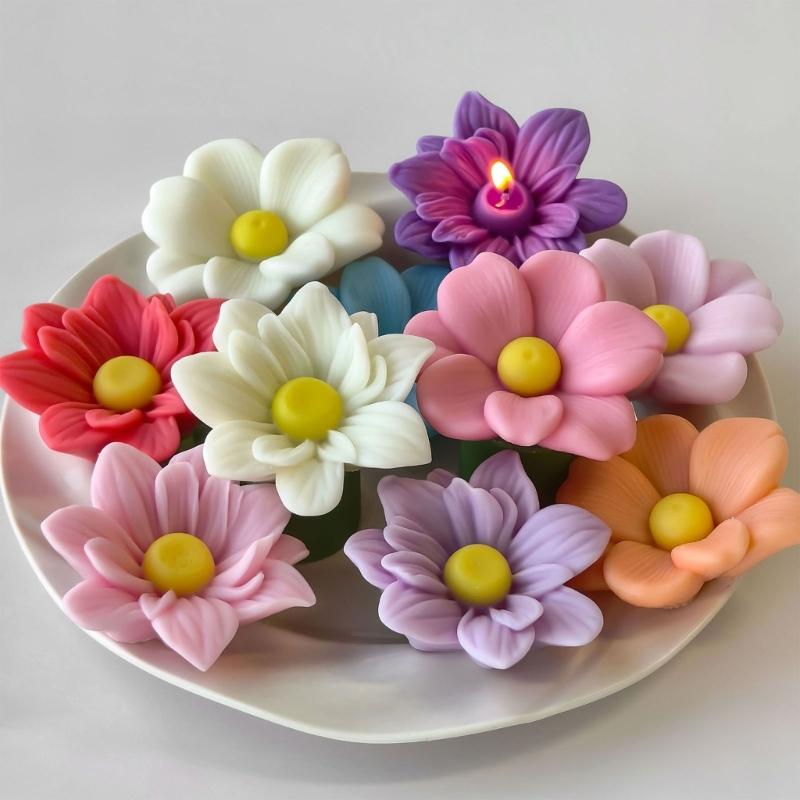 Flexible Silicone Mould for Handmade Floral Candle and Resin Craft