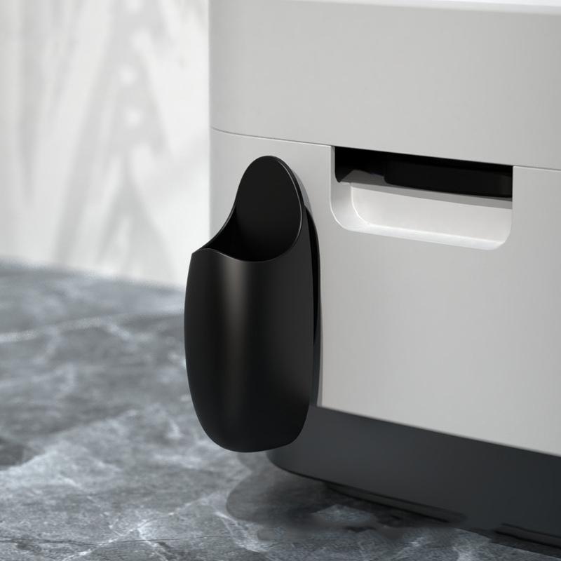 

Kitchen Rice Scoop Holder Traceless Rice Cooker Spatula Organizer Tableware Storage Rack Spoon Holder Bathroom Utensil чёрный