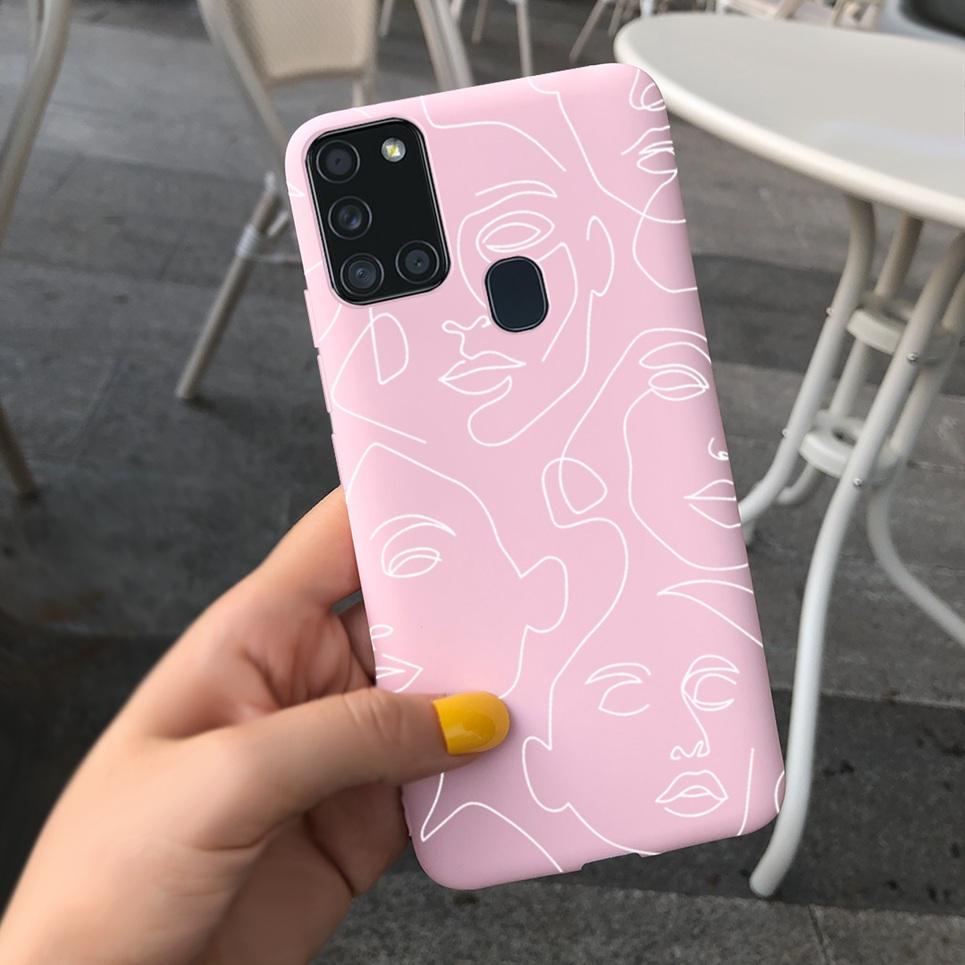 For Samsung A21S Case for Samsung Galaxy A21S A 21S A21 S Case Silicone TPU Soft Matte Phone Case Back Cover Fundas Housing Capa