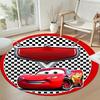 Tappeto Rotondo da Ufficio Mcqueen Perfetto per Sala Giochi Stanzette dei Bambini Arredo Esterno Arreda stanza Tappeto Rotondo Antiscivolo Arreda Uffici Matrimonio Festa Regalo