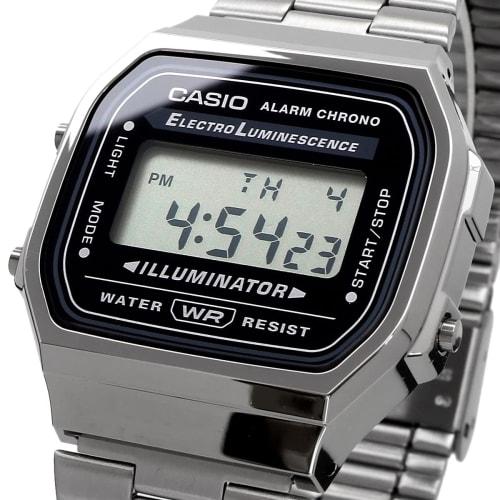 CASIO Casio Standard A168WGG-1A Watch Men's Women's Kids Children Boys Girls Cheap Casio Chipkashi Digital Date Black Overseas Model
