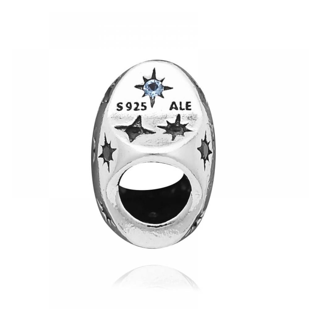 Pandora 792974c01 Bold Sparkling Star Silver Charm