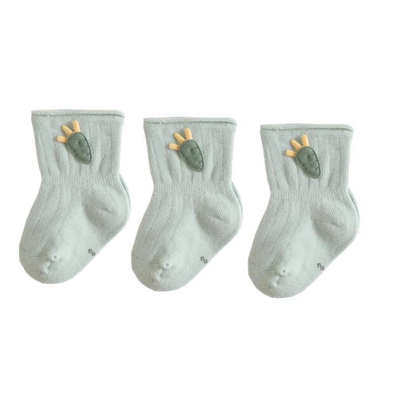 3Pair/lot New Baby Socks Cotton Cartoon Carrot Newborn Boys and Girls Foot Socks