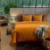 Bedding Set - EDEN - 240x260 Cm - Mustard Yellow - 100% Polyester Microfiber - 2 Pillowcases 63x63 Cm