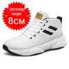 Men's 8CM Height Boosting Sports Shoes - Breathable, Thick Sole, Casual Board Sneakers