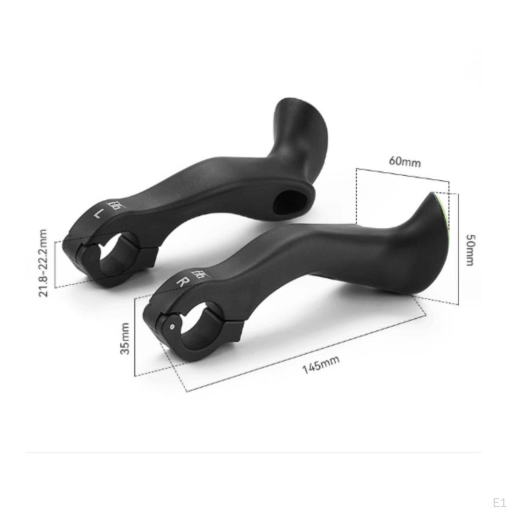 2 Pieces Inner Bar Ends Handlebar Extensions Bike MTB Ergonomic Nylon