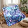 Oceanic Jeweled Turtle 1 Theme Blanket Lightweight Warm Flannel Blanket Decorative Throw Blanket for Home Decoration