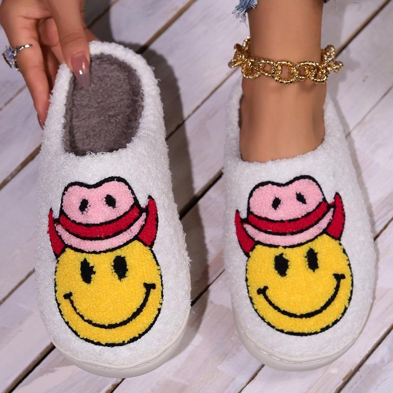 

Cartoon strawberry winter warm cotton slippers couple home indoor plush slippers 44-45
