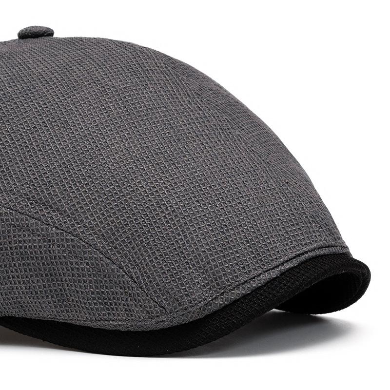 Summer Men's Beret Thin Newsboy Caps British Octagonal Cap