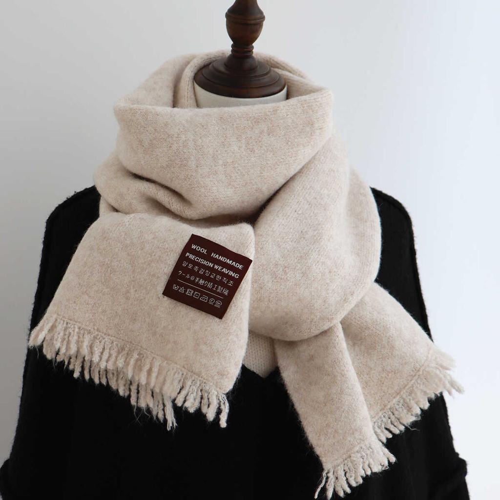 Einfarbiger Kaschmir-Imitat-Schal für Damen, geeignet für den Winter, geeignet für Paare, doppelt verwendbar, warm, lang, dick