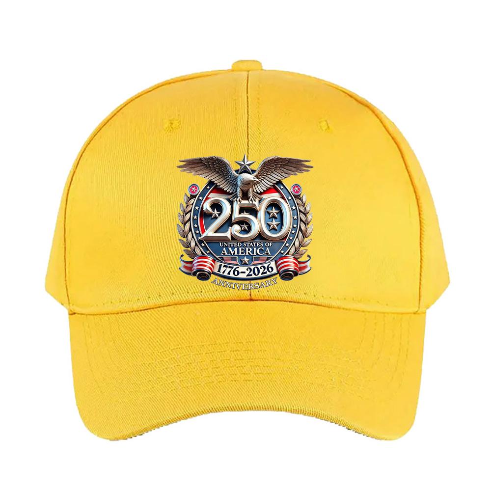 USA Th Anniversary Patriotic Eagle Emblem Woman Man Baseball Cap Adult Adjustable with Curved Brim Hiking Fishing Hat