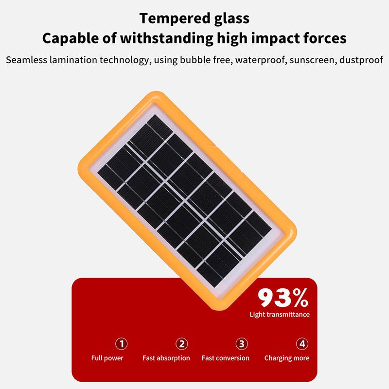 3W Multifunctional Solar Panel 6V Photovoltaic Panel Outdoor Mobile Phone Charger Emergency Power Supply For Iphone16 Huawei
