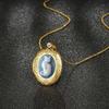 Gothic Cat Pendant Necklace For Women With Stainless Steel Chain Elegant Retro Jewelry Gift
