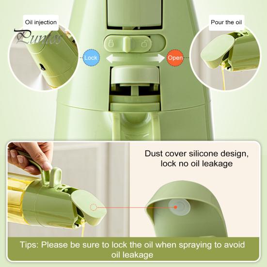 Oil Sprayer for Cooking 2 In 1 Oil Dispenser And Sprayer 300/500ml Glass Bottle Anti-Drip Nozzle Easy To Clean Kitchen Tool for Oil Vinegar Sauces