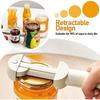 3 In 1 Retractable Jar Opener for Weak Hands, Multifunctional Magnetic Adjustable Stainless Steel Bottle Opener Can Opener Easy To Use for Children,