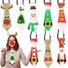 Kids Festive Christmas Tie With Cheerful Santa Reindeer And Snowman Designs For Fun Holiday