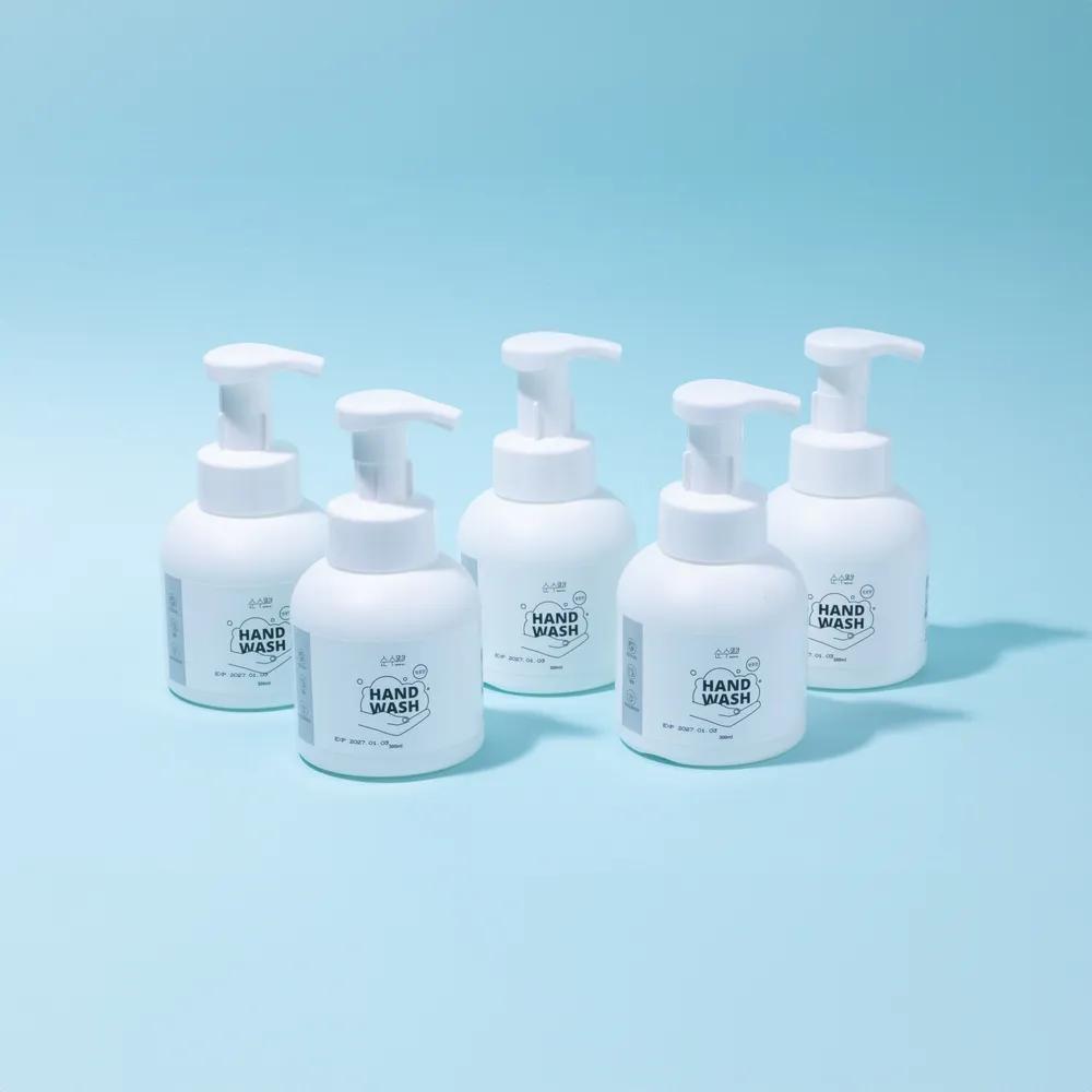 

SOONSOO Hand Wash Hand Sanitizer 300ml Container (5 Pieces) Cherry Blossom Scented Hand Soap Pump Type Foaming Soap