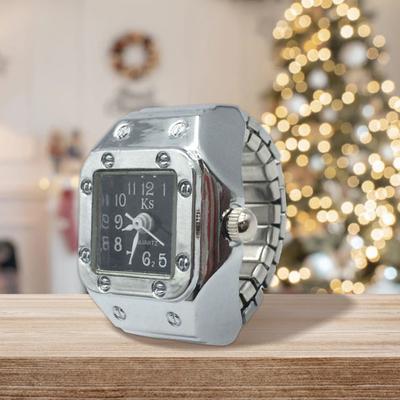 Couple Watch Adjustable Finger Rust-proof Stretchy Watch Quartz for Women