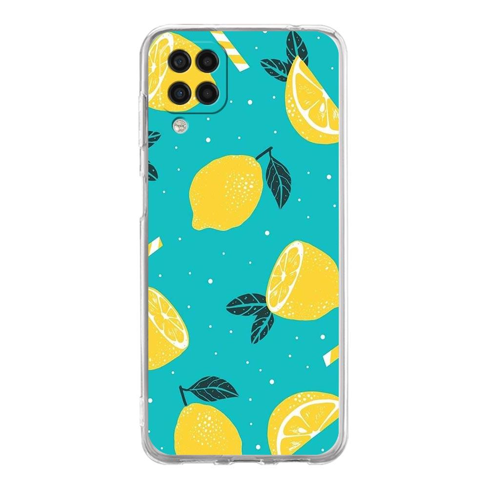 Mediterranean Lemon Phone Case For Samsung Galaxy A51 A71 A21S A12 A11 A31 A41 A03S A13 A33 A73 A53 A52 A32 5G A23 Clear Cover