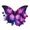 Vibrant Purple Butterfly Floral Decals Self-Adhesive Vinyl for Car Truck Motorcycle Notebook Computer Q30