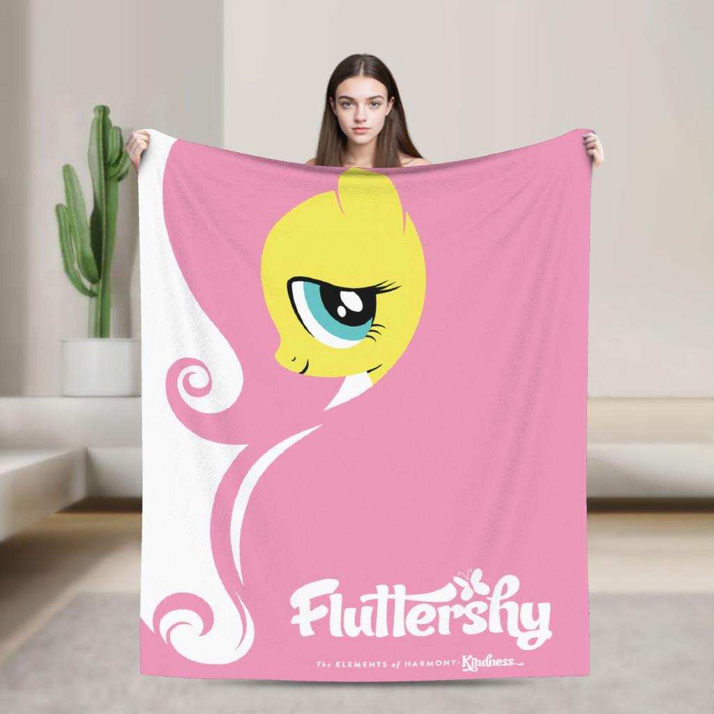 The Little Pony Fluttershy Plush Blanket Child  Flannel Throw Blanket For Living Room Super Warm Custom Quality Bedspread Gift