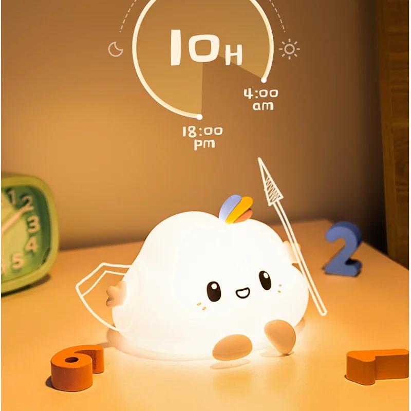New Strange Little Clouds Silicone Night Light with Sleeping and Feeding LED Pat Light Children's Gift Bedroom Decoration