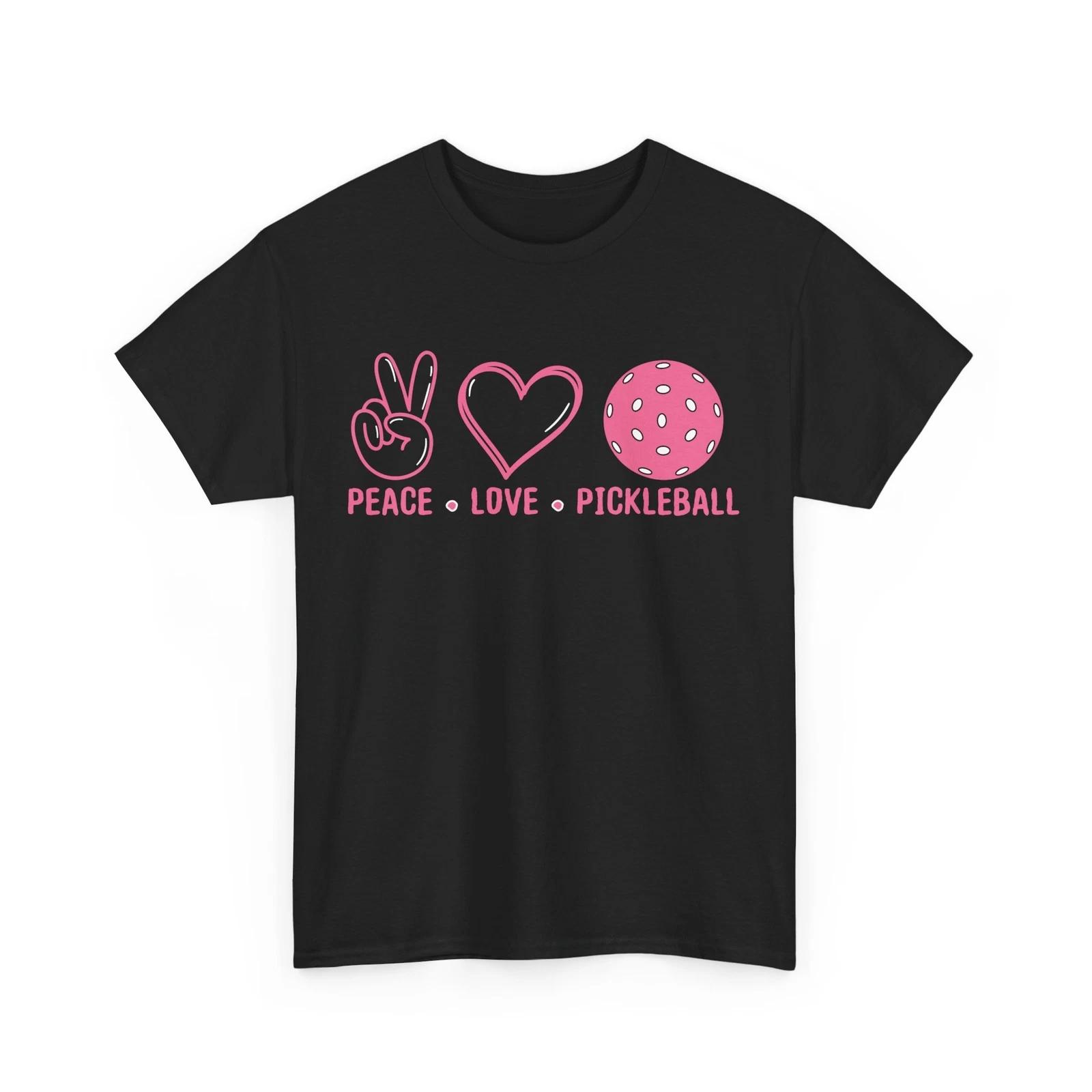 Pickleball Shirt, Peace Love Pickleball Sports Lovers Women Girls Shirt S
