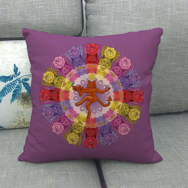 Bohemian Geometric Patterns Digital Printing Short Plush Pillow Covers For Car Sofa Office Cushion Cover Home Goods