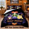 Hocus Pocus Sanderson Sisters Custom Name 3Pcs Bedding Set 1 Bed Sheet 2 Pillowcases Bedroom Home Decor