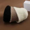 Furry Plush Bucket Cap Knitted Anti-cold Bucket Hat Temperament Winter Fisherman Hat  Daily