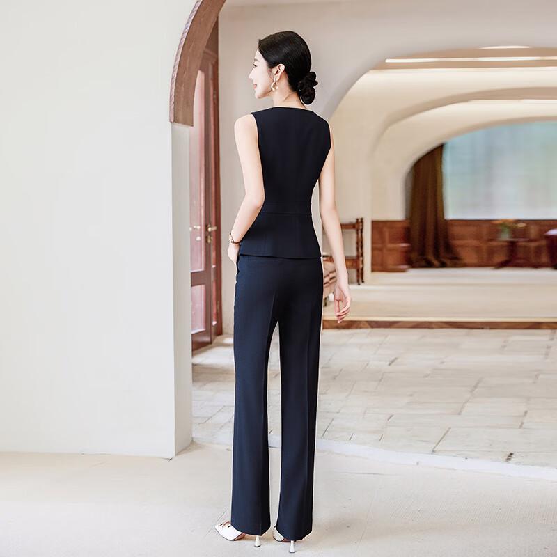 Trolman Women's Vest Suit with Wide-Leg Pants