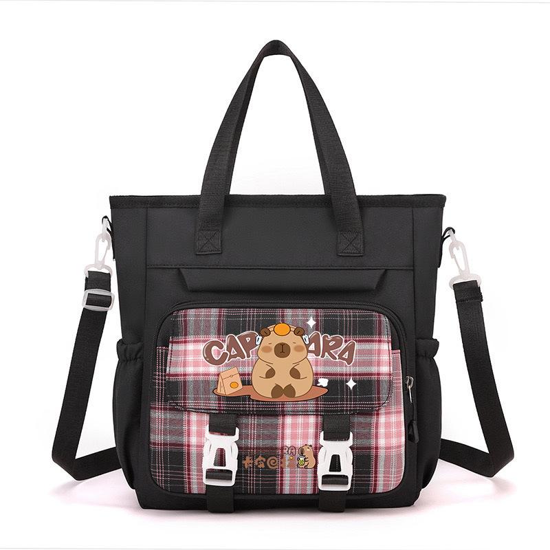 make-up class tote bag capybara large-capacity shoulder bag, primary school students, junior high school men's and women's high-value messenger bag