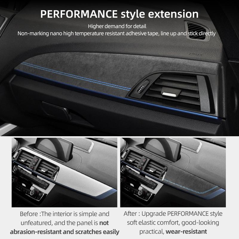 Samolepka z Alcantary Pro BMW F20 F21 F22 F23 Panel palubní desky Kryty přístrojů Performance Příslušenství pro ladění interiéru sportovního vozu