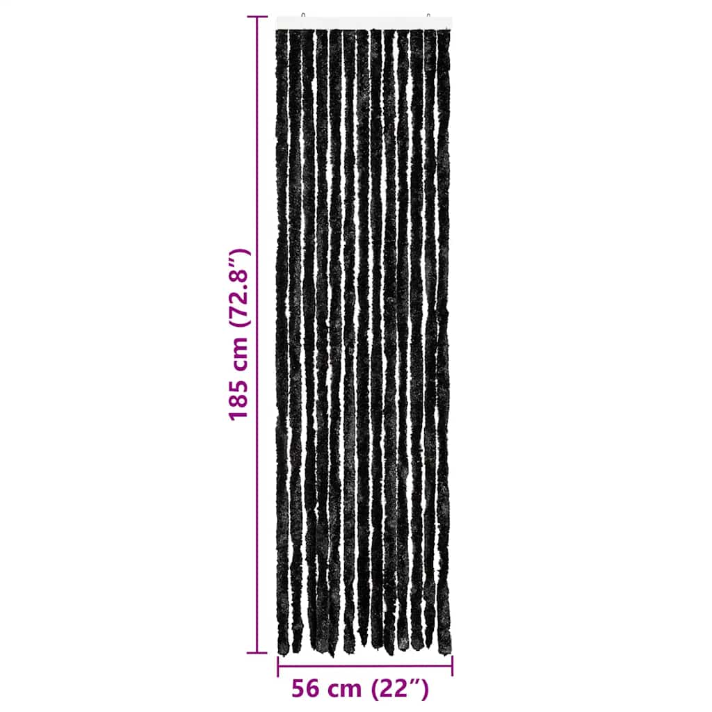 Insect Protection Curtain Anthracite 56 X 185 Cm Chenille