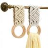 Cotton Rope Hand Towel Hanger Boho Style Wall Towel Rack New Towel Ring Holder  Washroom