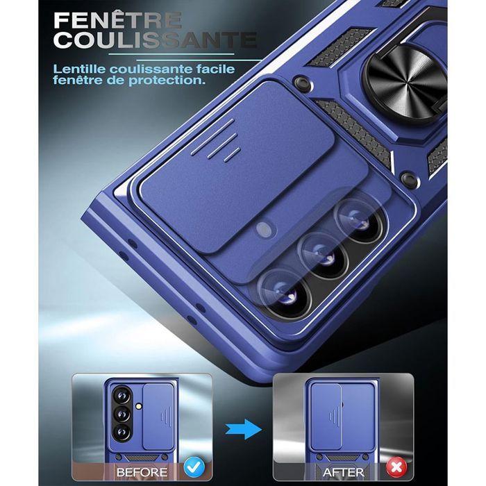 Coque de protection - BOOLING - pour Samsung Galxy Z Fold 7 - Protection caméra coulissante - 2 verres trempés - Antichoc
