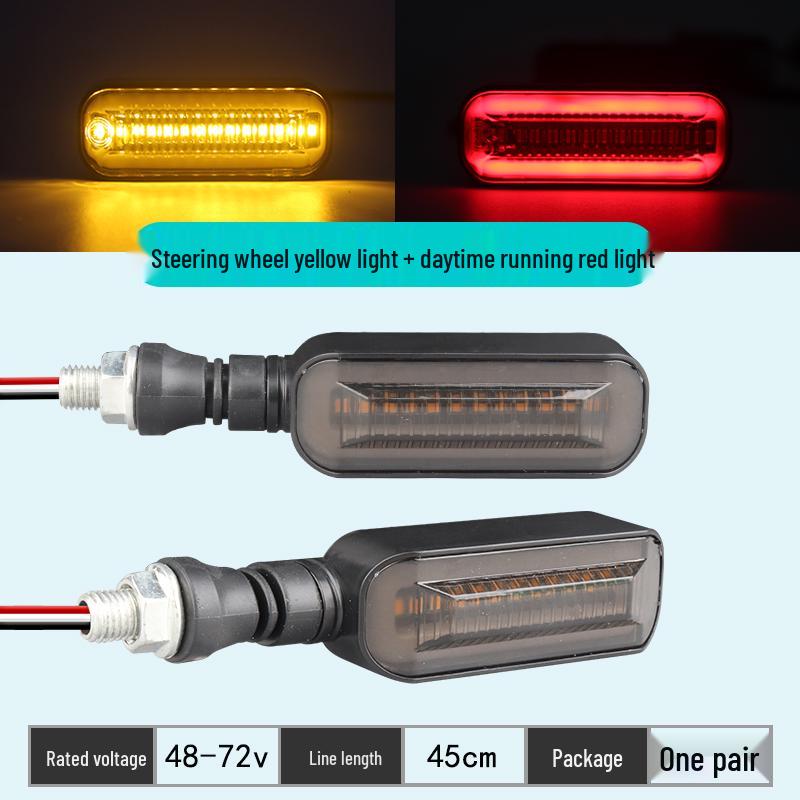48V-72V Electric Motorcycle LED Flowing Turn Signal Tail Light