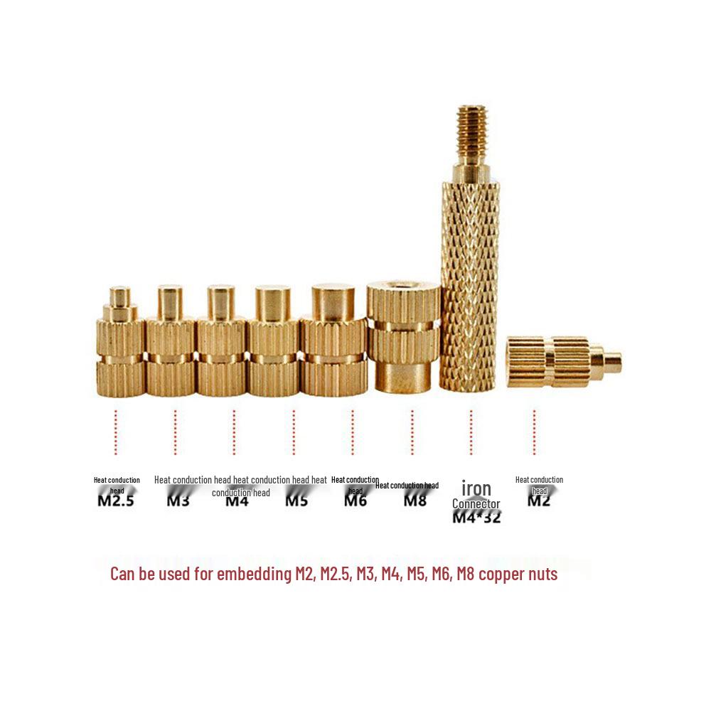 3D Hot Melt Nut Crimping Head for M2-M6 Nuts