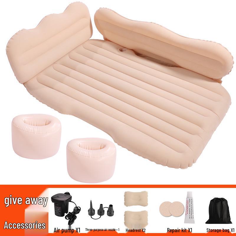 Thickened Car Inflatable Mattress: Foldable Rear Seat Travel Bed for SUVs and Sedans