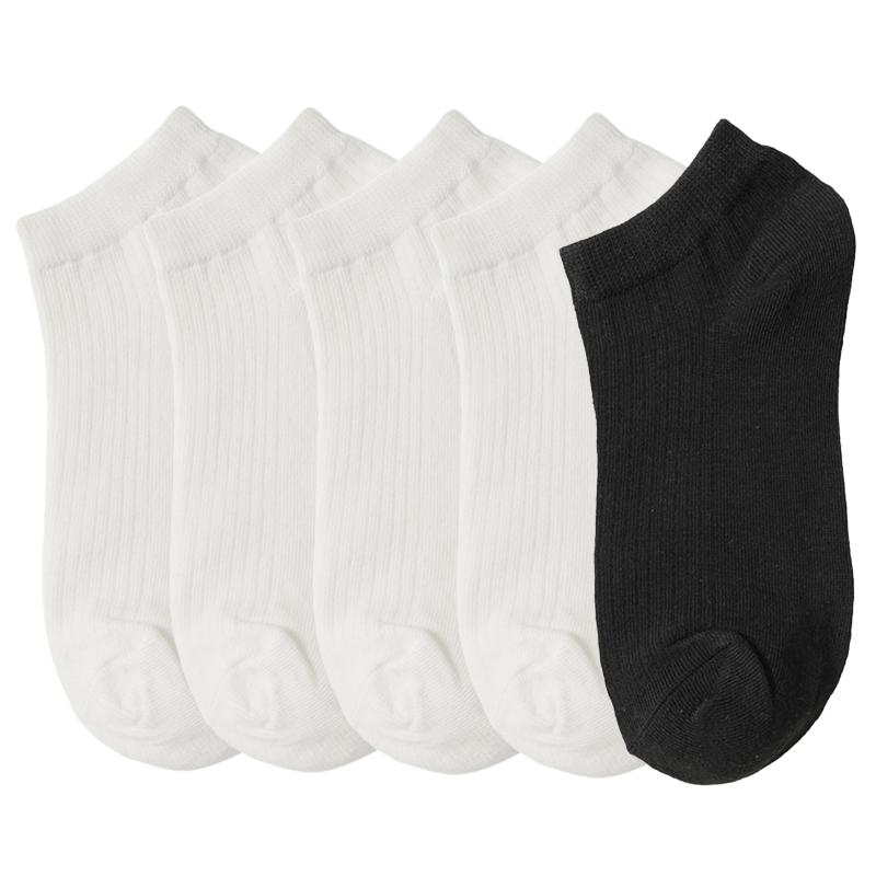 

5 пар/лот мужские хлопковые носки-лодочки с низким вырезом, впитывающие пот, однотонные, черные, белые, дышащие носки one pair