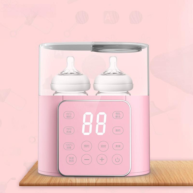 2-in-1 Household Baby Constant Temperature Dual Bottle Milk Warmer Multifunctional Milk Heater Bottle Sterilizer