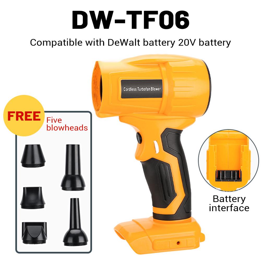 350W Violent Fan Blow Dryer 160000RPM Brushless Handheld Electric Turbo Jet Fan For Makita/Dewalt/Milwaukee 18V Li-ion Battery