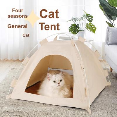 Cat Tent Canopy Enclosed Summer Cooling Dog House for All Seasons Durable Dirt-Resistant Easy To Clean Cat Supplies